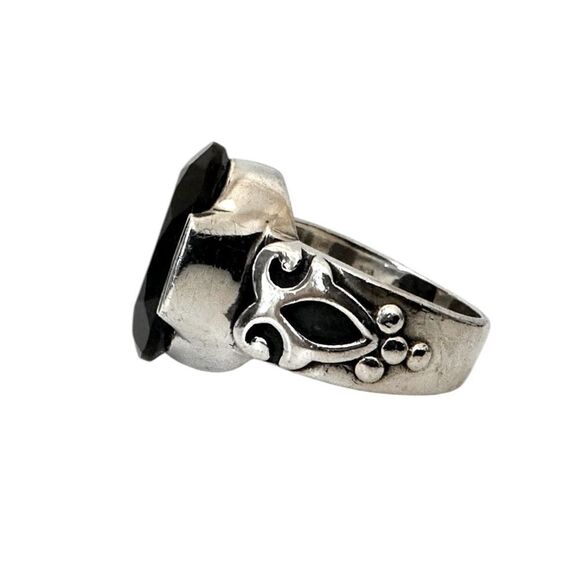 Silpada Retired R1410 Black Chalcedony Onyx Ring Size 6 - Picture 4 of 7
